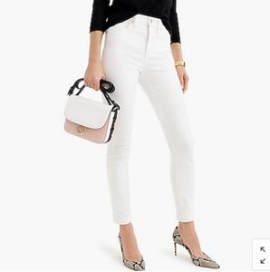J. Crew 9 inch toothpick white jeans